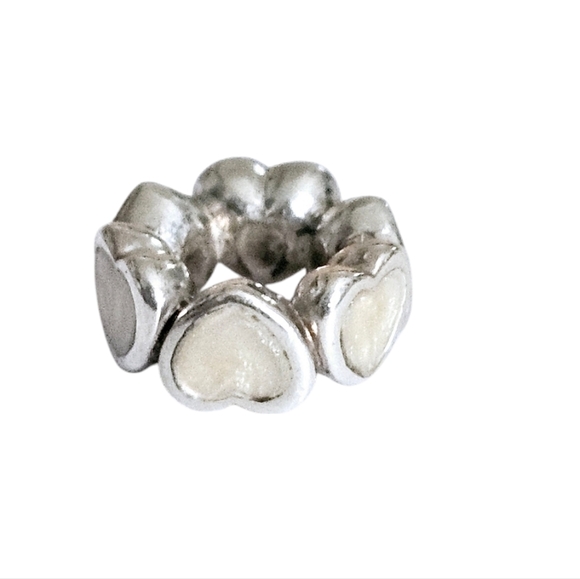 Authentic Pandora Abundance of Love Spacer with White Enamel 925 - Picture 4 of 11